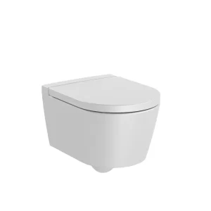 توالت فرنگی وال هنگ ریملس رنگ Pearl مدل Inspira Round Compact