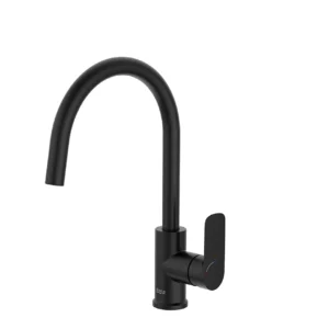 شیر سینک آشپزخانه روکار رنگ مشکی مات مدل Cala