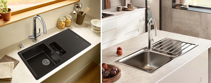 مقایسه سینک و شیرآلات لوکس با مدلهای معمولی